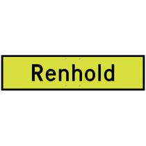 Skilt 808.744 – "Renhold", aluminium, MS (850 x 225 mm)