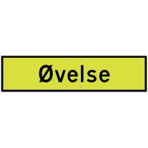 Skilt 808.747 – "Øvelse", aluminium, MS (850 x 225 mm)
