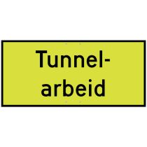 Skilt 808.724 – "Tunnelarbeid", aluminium, MS (850 x 380 mm)