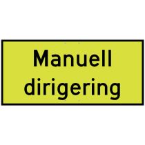 Skilt 808.727 – "Manuell dirigering", aluminium, MS (850 x 380 mm)