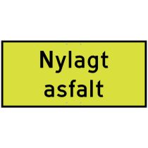 Skilt 808.741 – "Nylagt asfalt", aluminium, MS (850 x 380 mm)