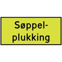 Skilt 808.745 – "Søppelplukking", aluminium, MS (850 x 380 mm)