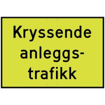 Skilt 808.799 – "Kryssende anleggstrafikk", aluminium, MS (850 x 565 mm)