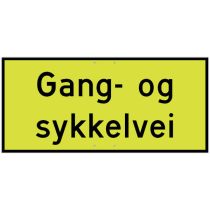 Skilt 808.799 – "Gang- og sykkelvei", aluminium, MS (850 x 380 mm)