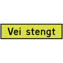 Skilt 808.799 – "Vei stengt", aluminium, MS (850 x 225 mm)