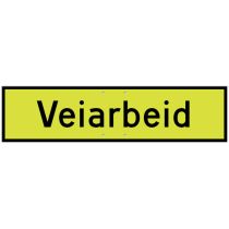 Skilt 808.799 – "Veiarbeid", aluminium, MS (850 x 225 mm)