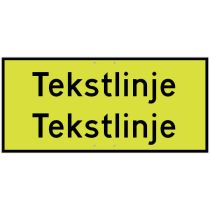 Skilt 808 – Egendefinert tekst (2 tekstlinjer), aluminium, MS (850 x 380 mm)