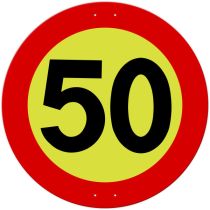 Skilt 362.50 – Fartsgrense 50 km/t, aluminium, MS (800 mm)
