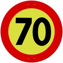 Skilt 362.70 – Fartsgrense 70 km/t, aluminium, MS (800 mm)