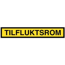 Opplysningsskilt: "Tilfluktsrom", aluminium