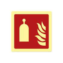 Brannskilt: Fjernutløserstasjon, metall, 200 x 200 mm