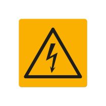 Fareskilt: "Høyspenning", metall, 200 x 200 mm