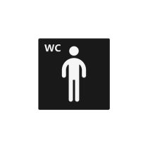 Infoskilt: WC Herrer, PET, 150 x 150 mm
