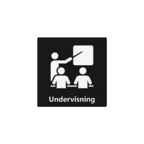 Infoskilt: "Undervisning", PET, 150 x 150 mm