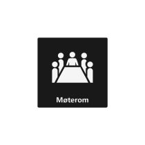 Infoskilt: "Møterom", PET, 150 x 150 mm