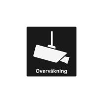 Infoskilt: "Overvåkning", PET, 150 x 150 mm
