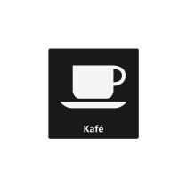 Infoskilt: "Kafé", PET, 150 x 150 mm