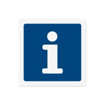 Opplysningsskilt: Informasjon, metall, 200 x 200 mm