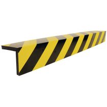 Laminert hjørnebeskytter, PE, selvklebende, gul/sort, 1 meter, 5 stk