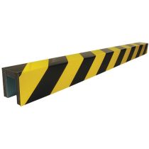 Laminert kantbeskytter, PE, selvklebende, gul/sort, 1 meter, 5 stk