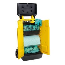 Vogn med absorbenter for kjemikaliesøl