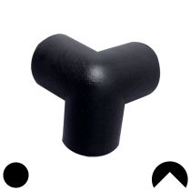 Beskyttende hjørne: Type A (3D), PU, selvklebende, sort