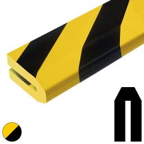 Kantbeskytter: Type BB+, PU, gul/sort, 1 meter