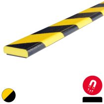 Overflatebeskytter: Type F, PU, magnetisk, gul/sort, 1 meter