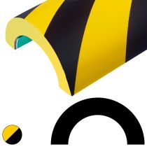Rørbeskytter: Type R85, PU, selvklebende, gul/sort, 1 meter